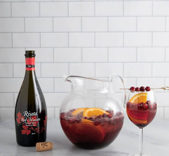 Risata Red Moscato Apple Cider Moscato Sangria Cocktail