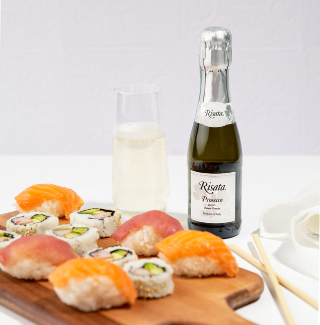 Risata Prosecco pair perfectly with sushi